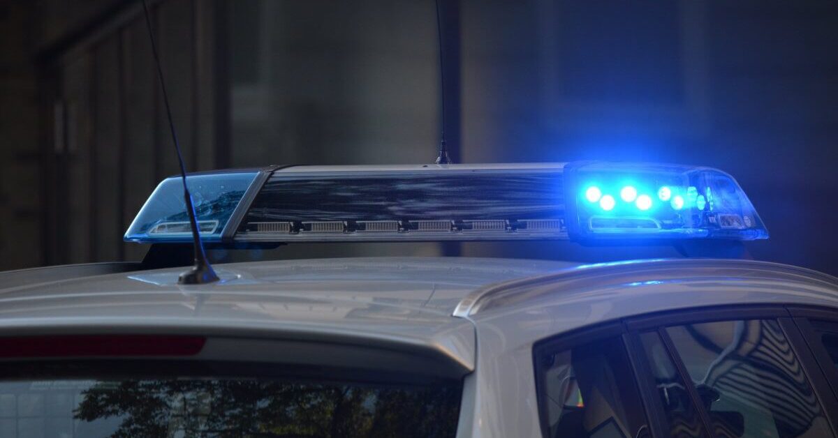 Police lights representing holiday domestic violence bail assistance